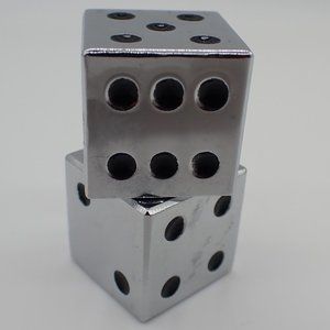 Heavy Metal Chrome Dice Pair